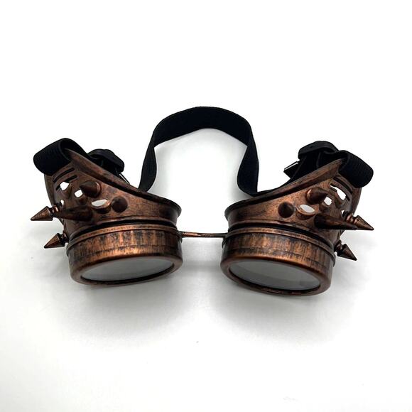 Spike Steampunk Cosplay Goggles Glasses Weld Halloween Cyber Punk Gothic - Picture 6 of 6